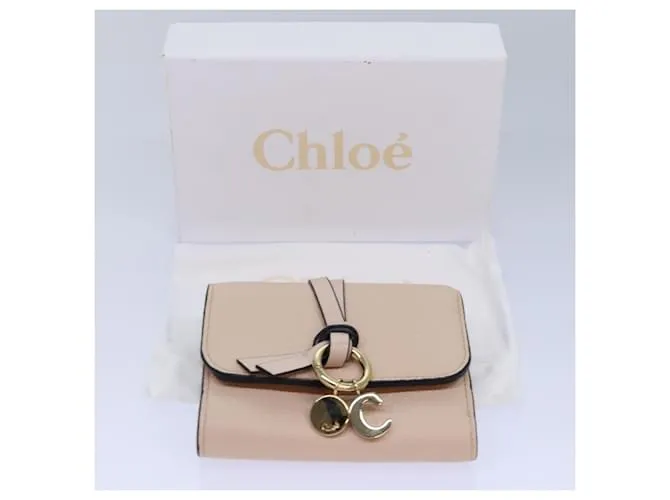 Cartera de Cuero Rosa Chloé Auth 82138 