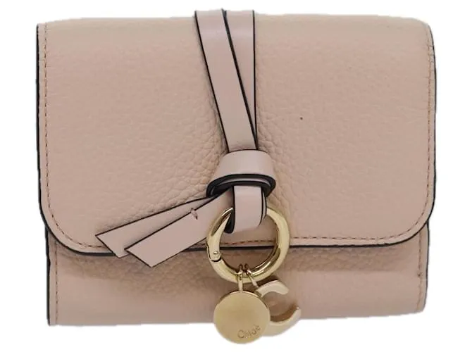 Cartera de Cuero Rosa Chloé Auth 82138 