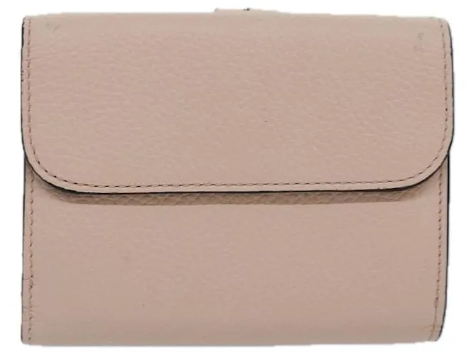 Cartera de Cuero Rosa Chloé Auth 82138 