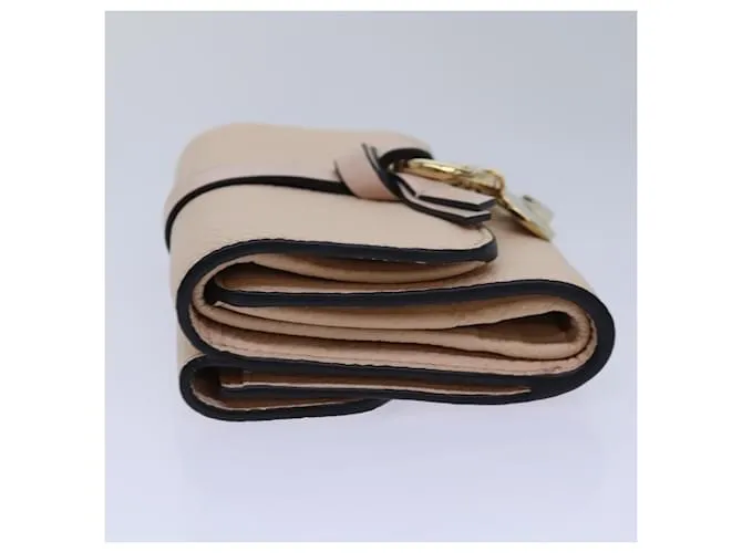 Cartera de Cuero Rosa Chloé Auth 82138 