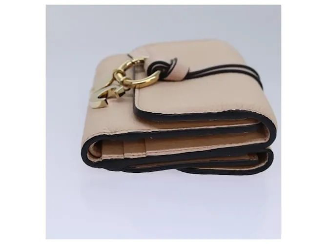 Cartera de Cuero Rosa Chloé Auth 82138 