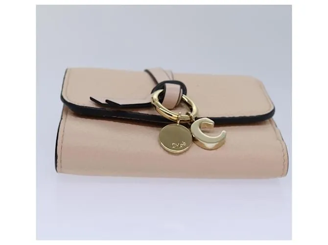 Cartera de Cuero Rosa Chloé Auth 82138 