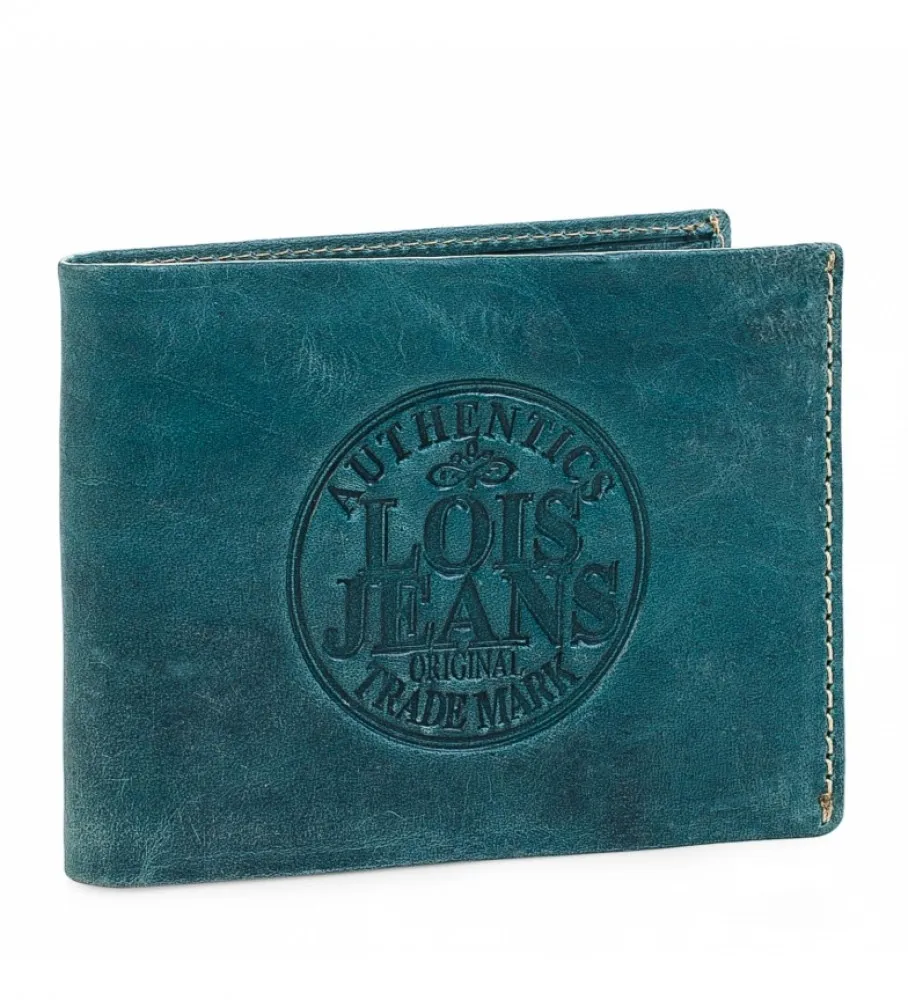 CARTERA DE PIEL 12301 AZUL 11,5X9CM