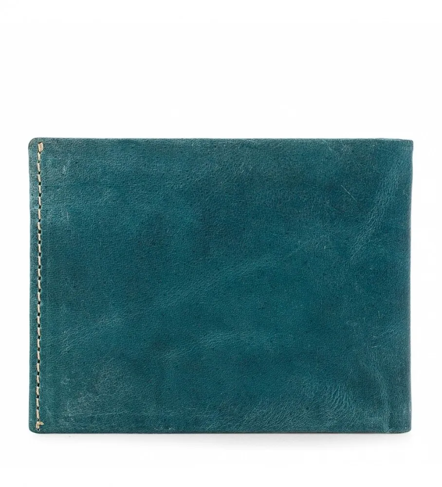 CARTERA DE PIEL 12301 AZUL 11,5X9CM