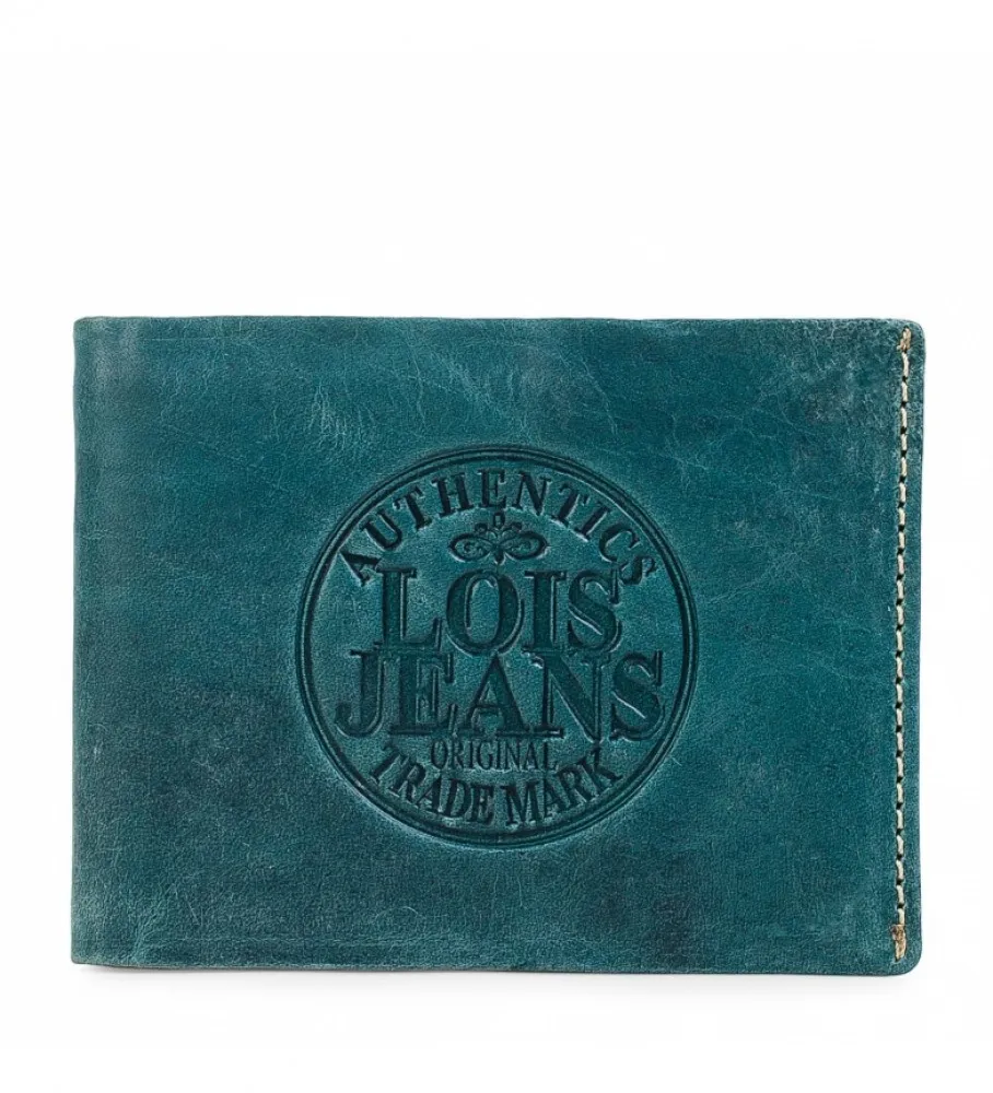 CARTERA DE PIEL 12301 AZUL 11,5X9CM