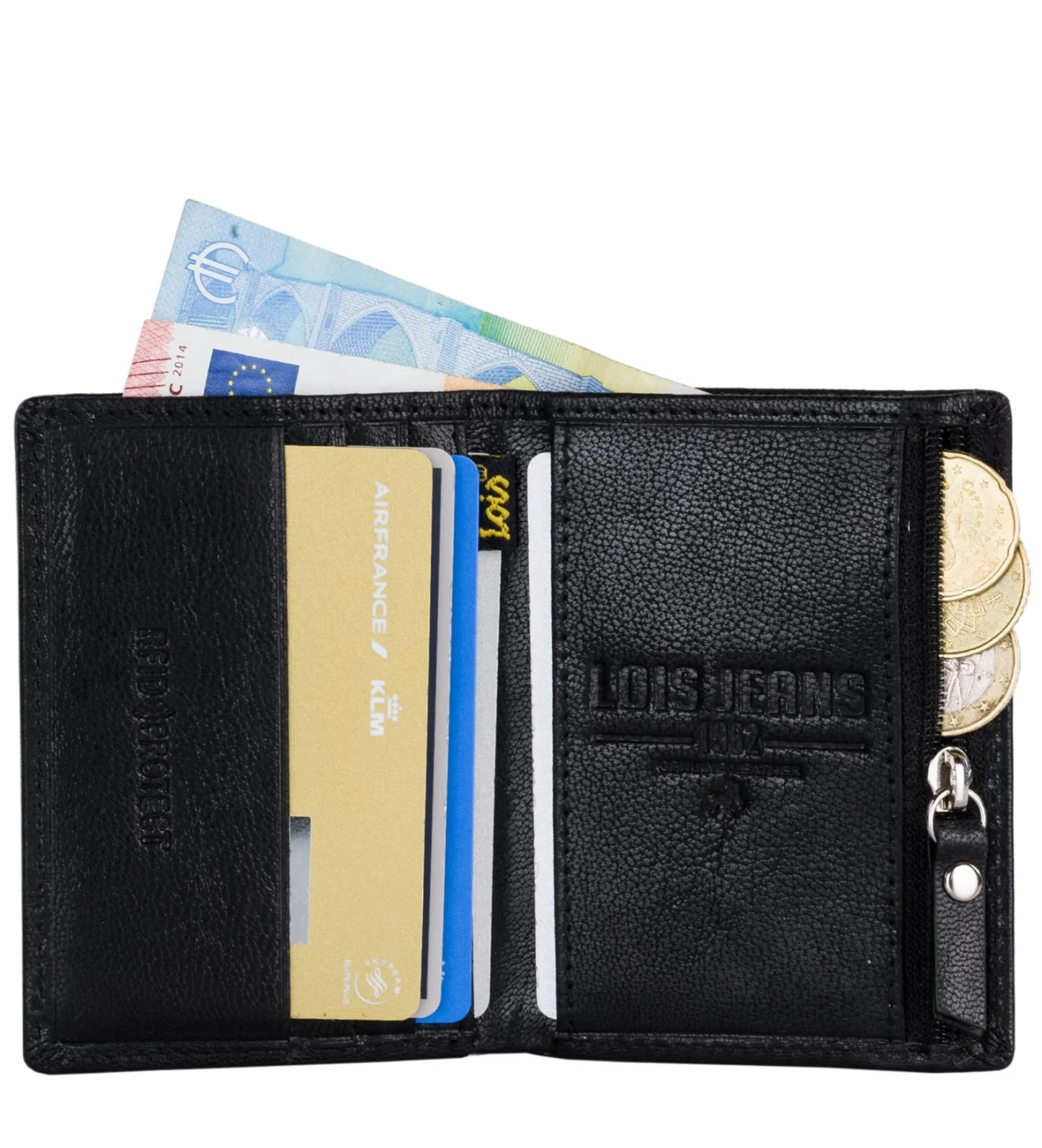 Cartera de piel RFID  202618 color negro