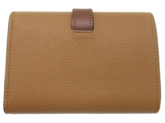 Cartera vertical Loewe pequeña cartera de cuero C660S86X013639 en excelente estado Castaño 