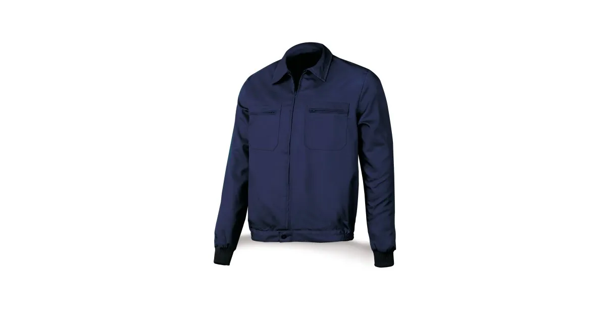 Chaqueta azul marino poliéster/algodón 200 g.