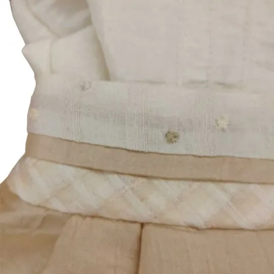 Conjunto bebé ceremonia crudo y beige