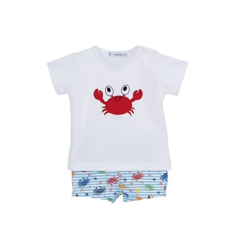 Conjunto de baño bebé  niño cangrejo