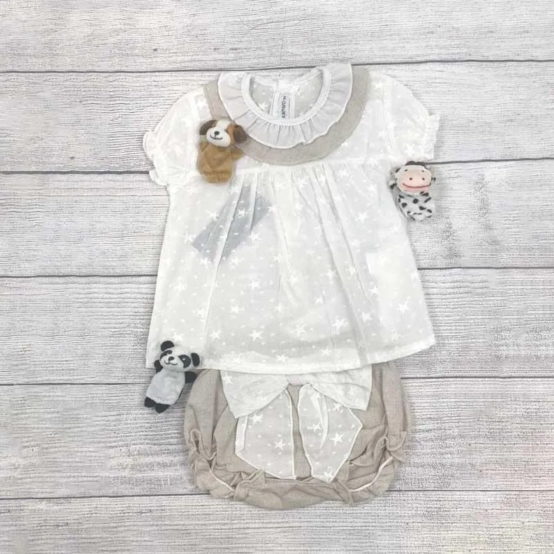 Conjunto para bebé estampado de estrellas