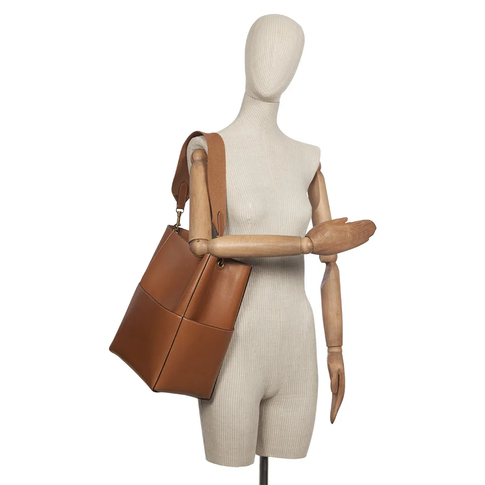 Céline Bolso Sangle Bucket Marrón
