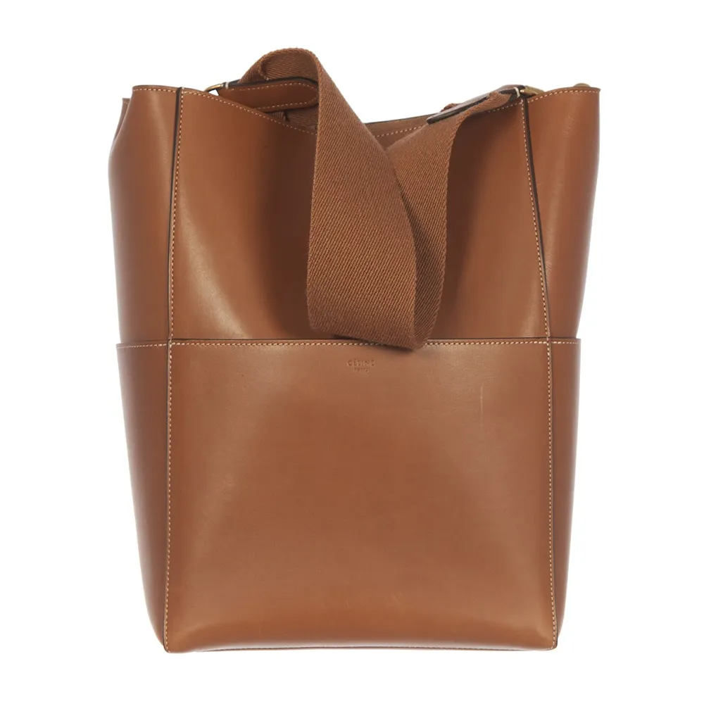 Céline Bolso Sangle Bucket Marrón
