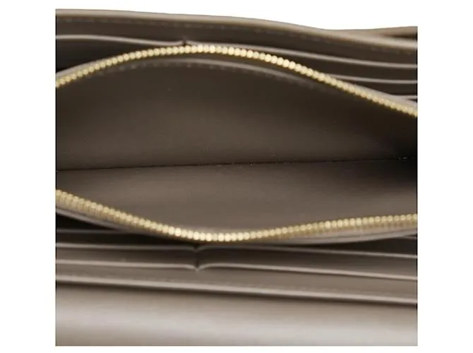 Céline Cartera de cuero Celine Large Flap gris en muy buen estado 