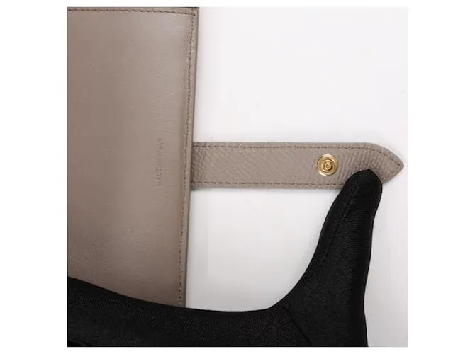 Céline Cartera de cuero mediana Celine con correa en taupe Beige 