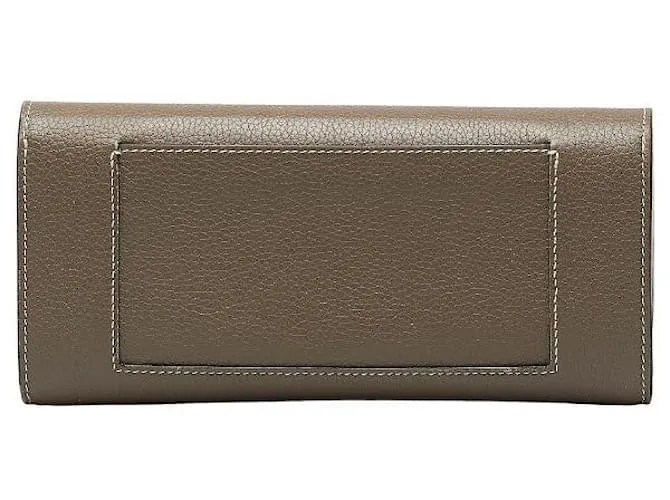 Céline Cartera de cuero multifuncional Celine Large Flap en muy buen estado Gris 
