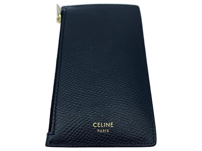 Céline Cartera de cuero para hombre Celine en negro 