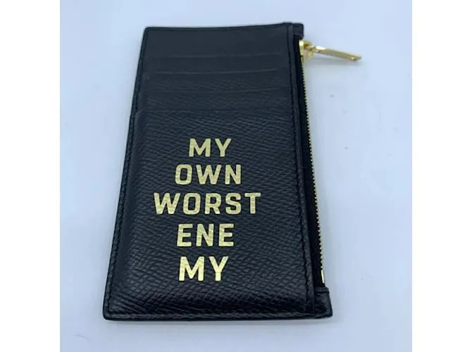 Céline Cartera de cuero para hombre Celine en negro 