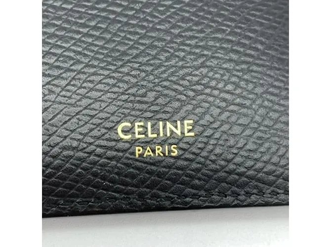 Céline Cartera de cuero para hombre Celine en negro 
