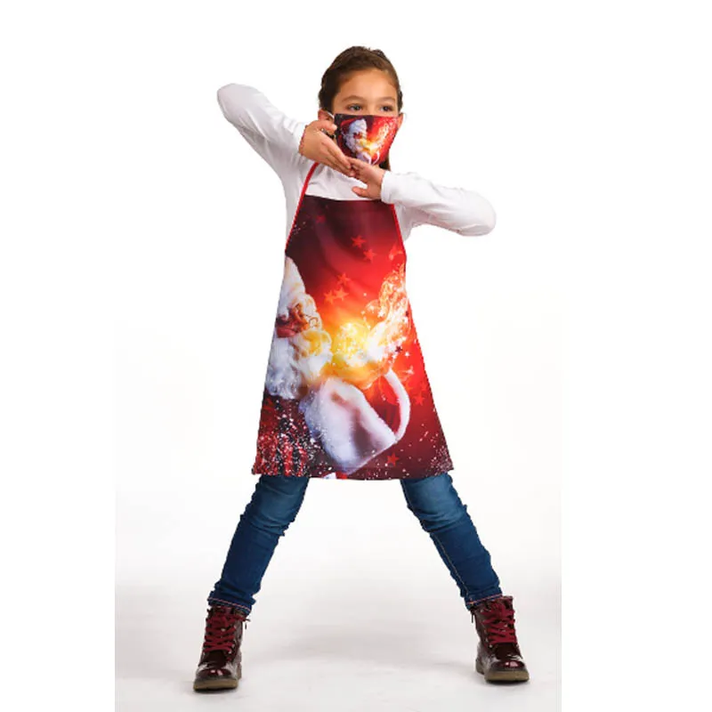 Delantal infantil lacla papá noel estrellas