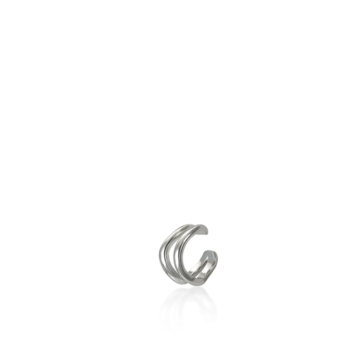 Ear cuff de plata formado por dos aros