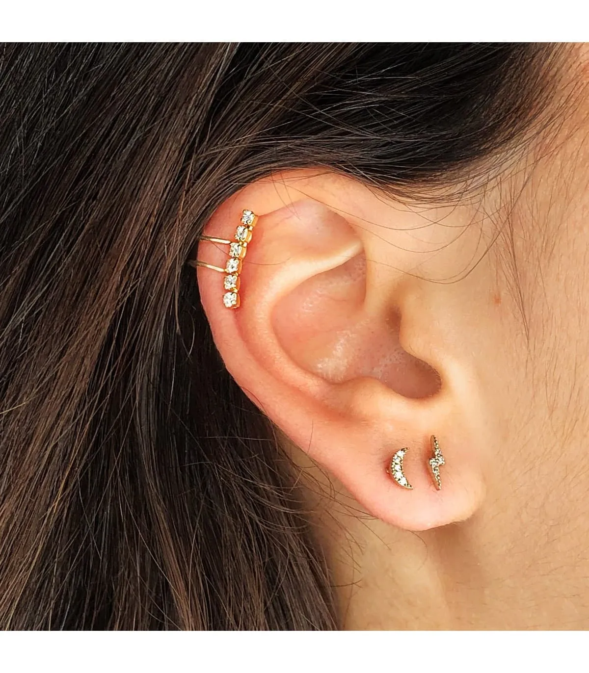 Ear Cuff Grimpeur Or Jaune 18K