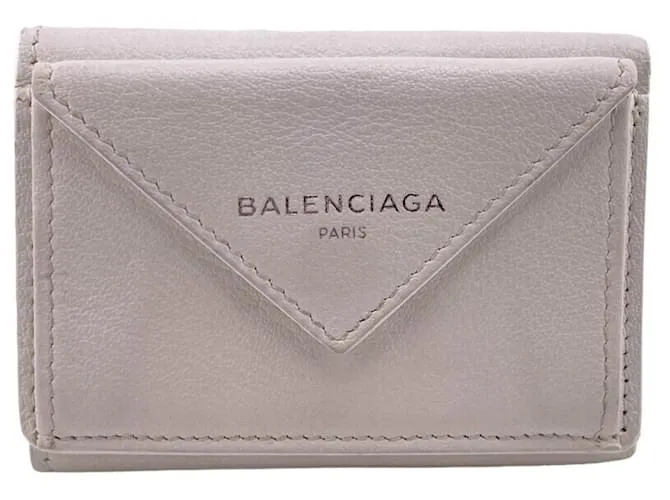 Everyday Cartera de cuero blanca de tres pliegues Balenciaga Blanco 