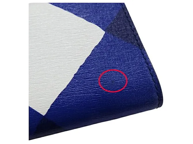 EVERYDAY CARTERA DE CUERO TRIFOLD BALENCIAGA BLANCO AZUL 