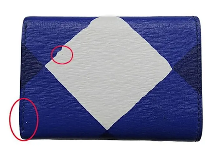 EVERYDAY CARTERA DE CUERO TRIFOLD BALENCIAGA BLANCO AZUL 