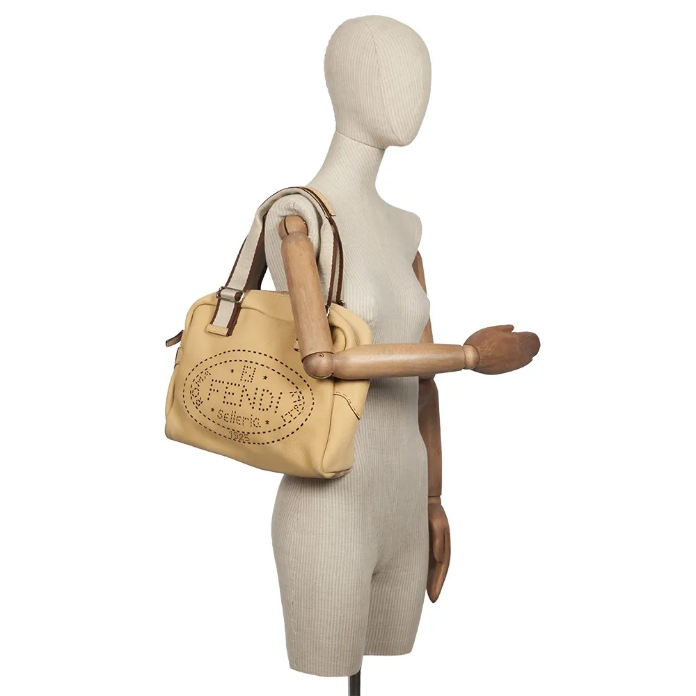 Fendi Bolso Satchel Selleria Beige