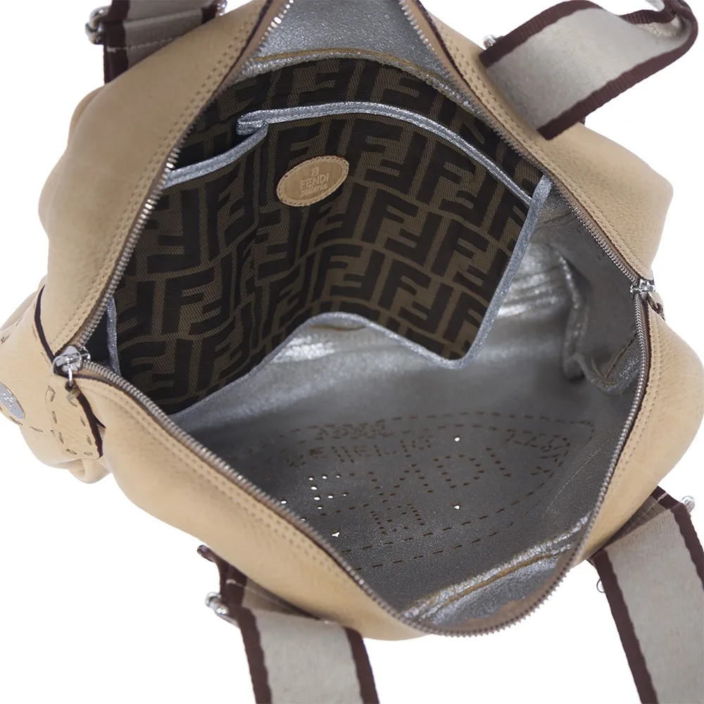 Fendi Bolso Satchel Selleria Beige
