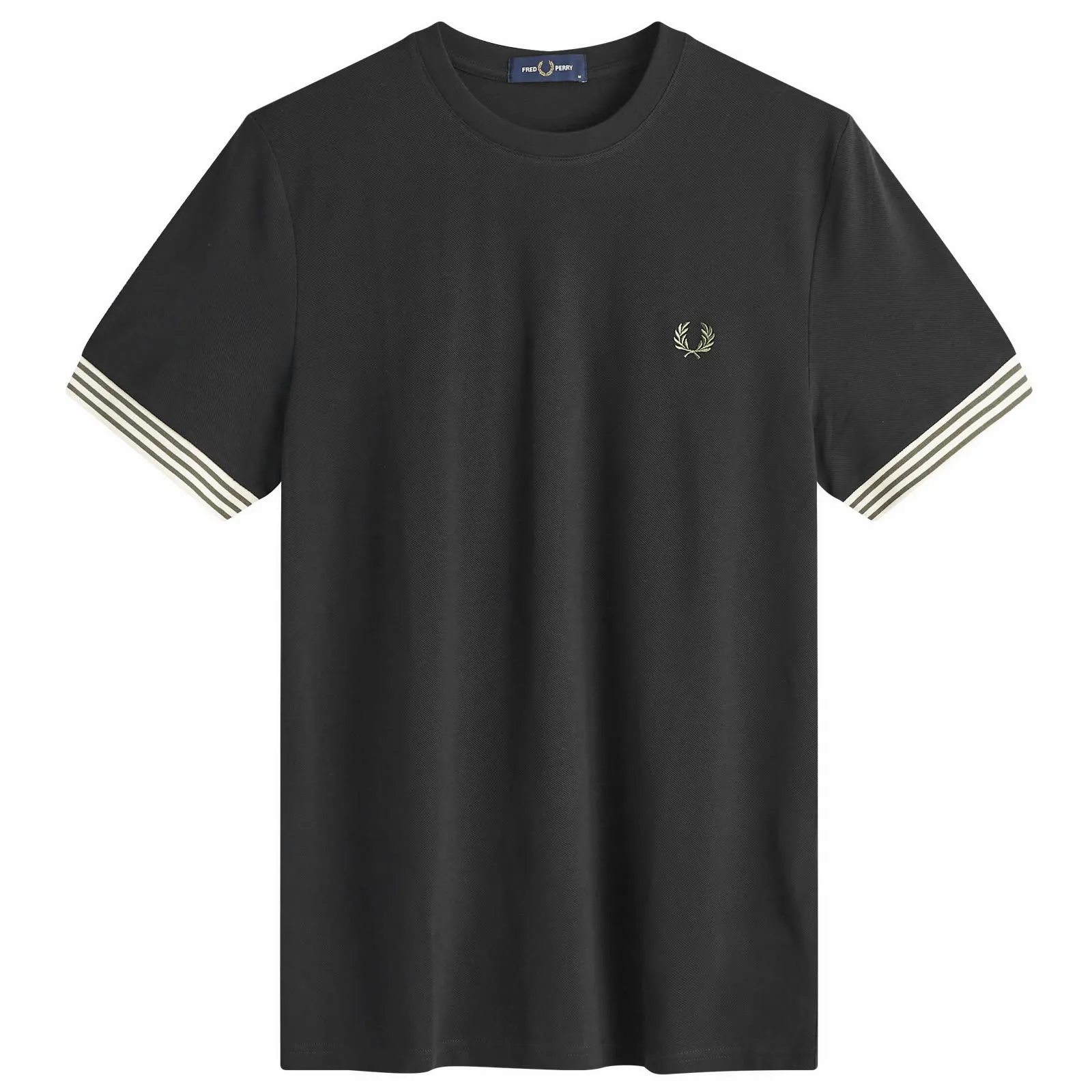 FRED PERRY STRIPED CUFF TSHIRT