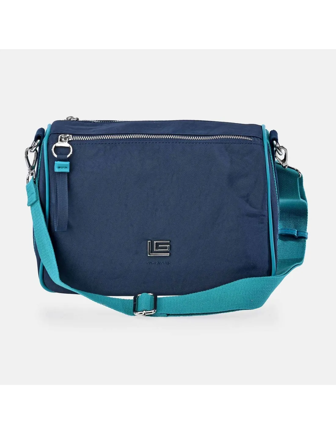 GUY LAROCHE bolso bandolera grande para mujer en calidad Nylon con doble cremallera
