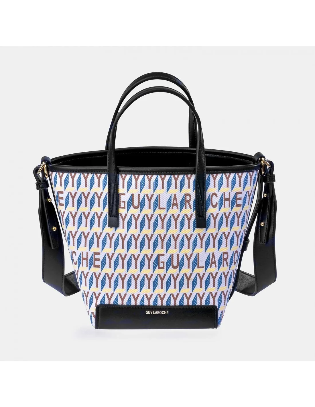 GUY LAROCHE bolso de mano en lona estampada logo