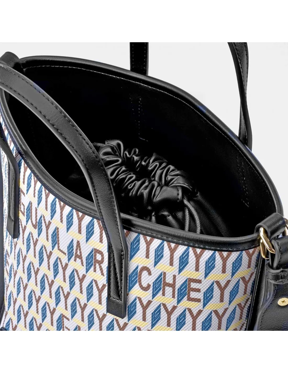 GUY LAROCHE bolso de mano en lona estampada logo