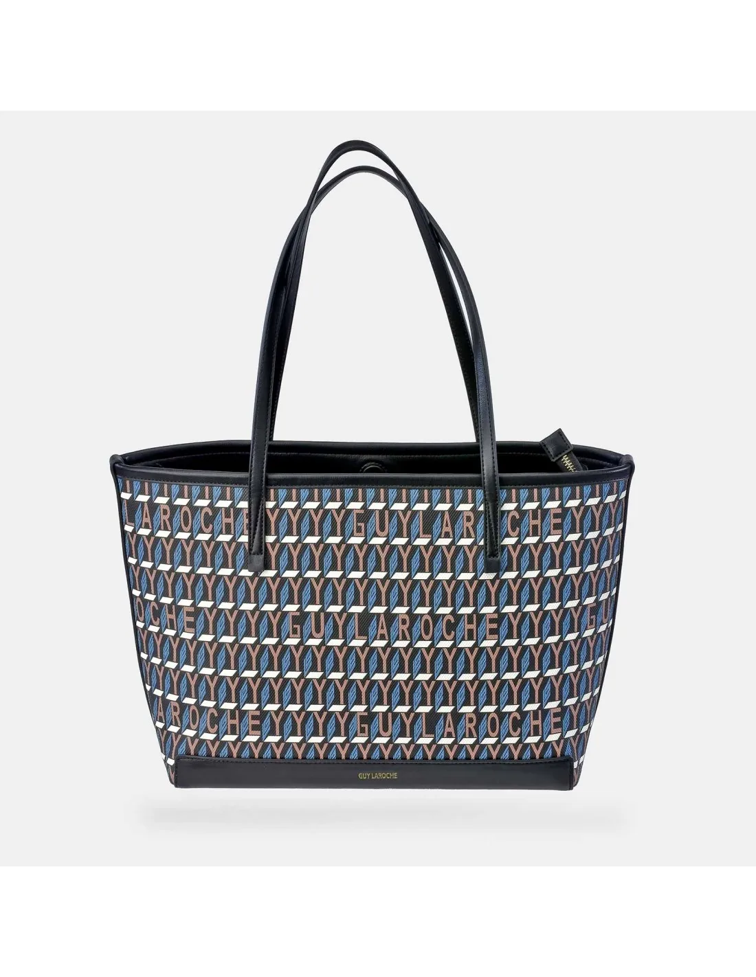 GUY LAROCHE bolso shopping en lona estampada logo