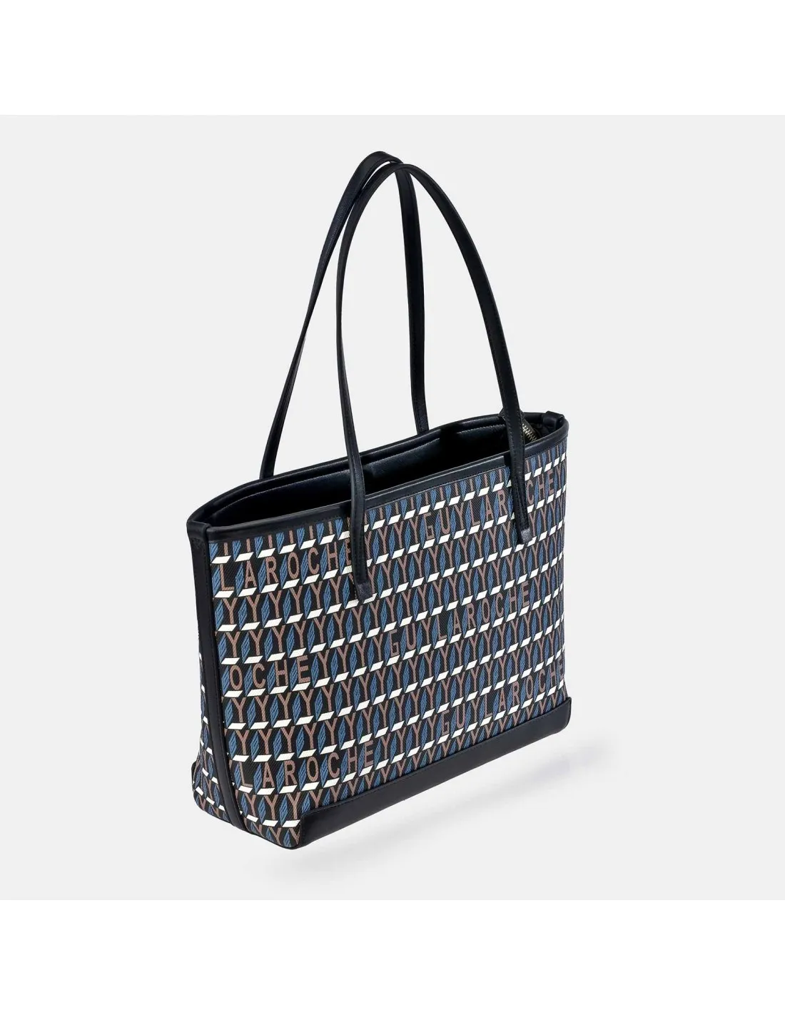 GUY LAROCHE bolso shopping en lona estampada logo