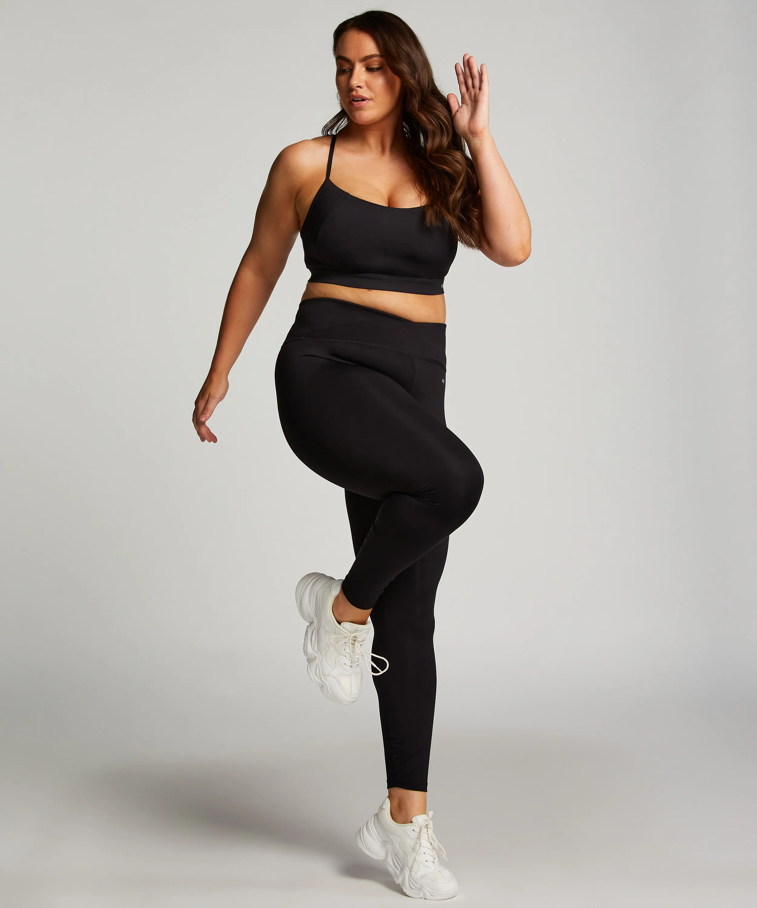 HKMX LEGGINGS CRUZADOS DE TALLE ALTO  NEGRO