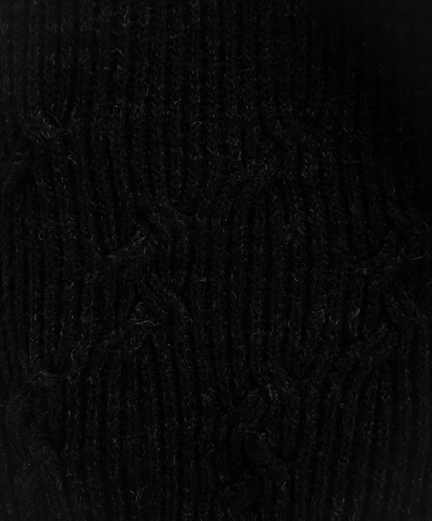 Jan Jan Van Essche Black wool and linen sweater