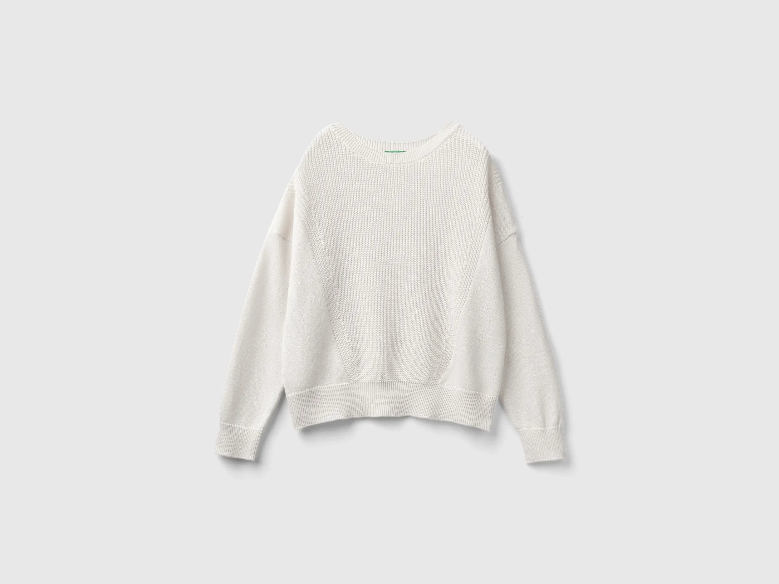 Jersey blanco crema de algodón