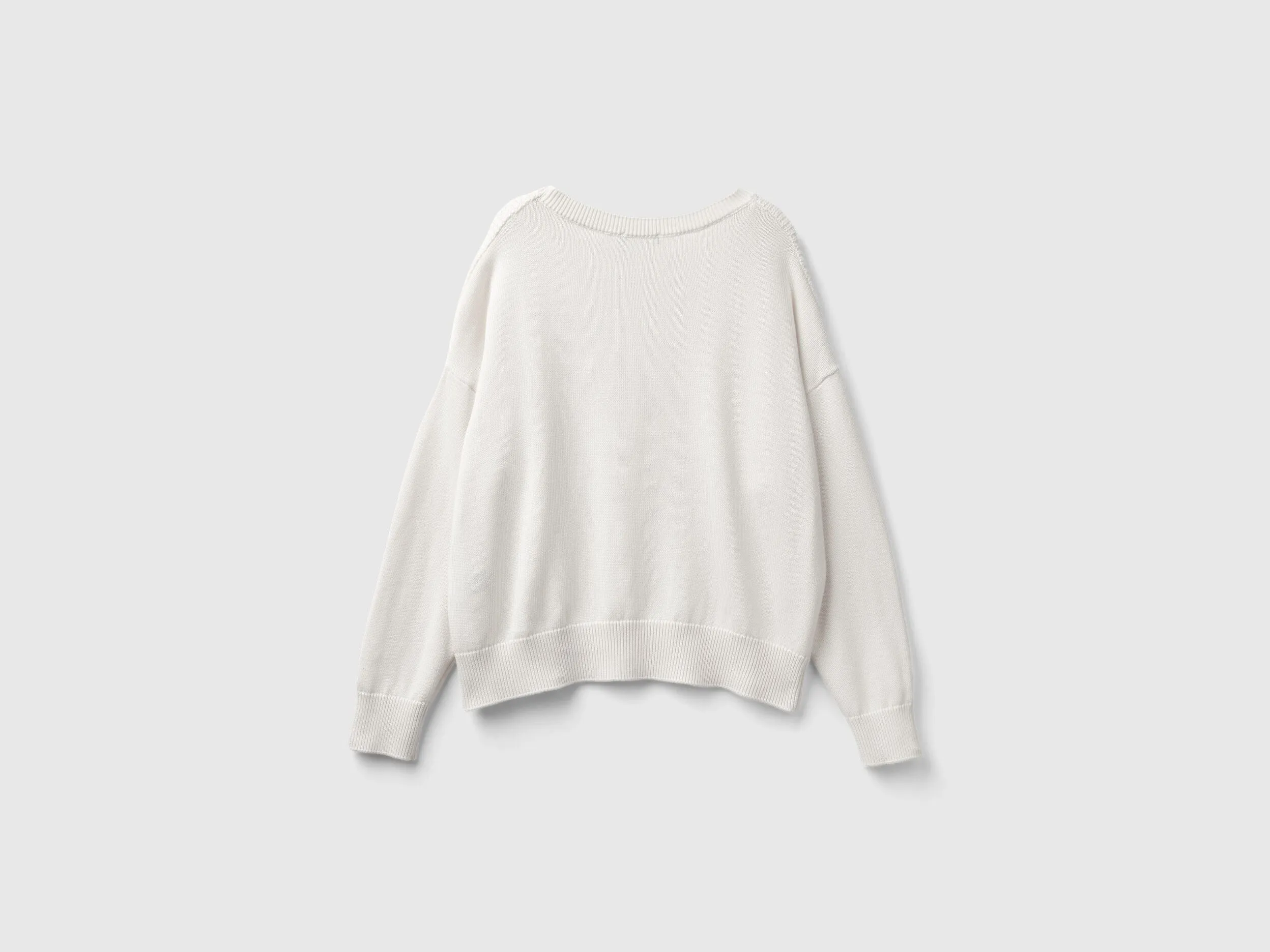Jersey blanco crema de algodón