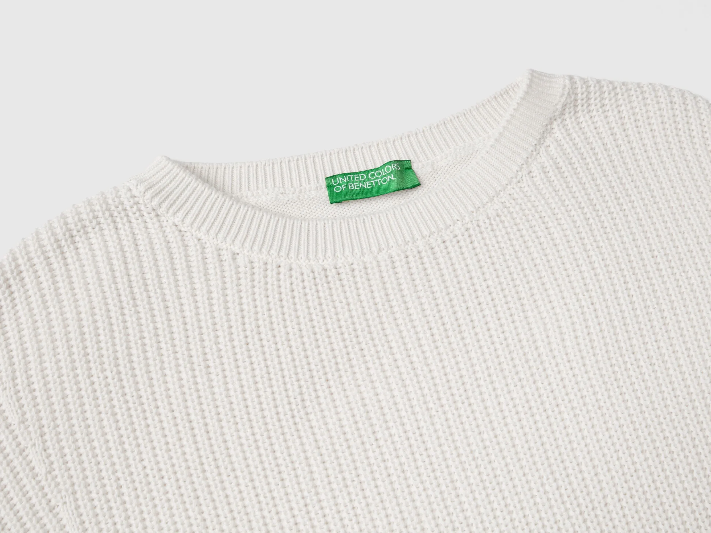 Jersey blanco crema de algodón