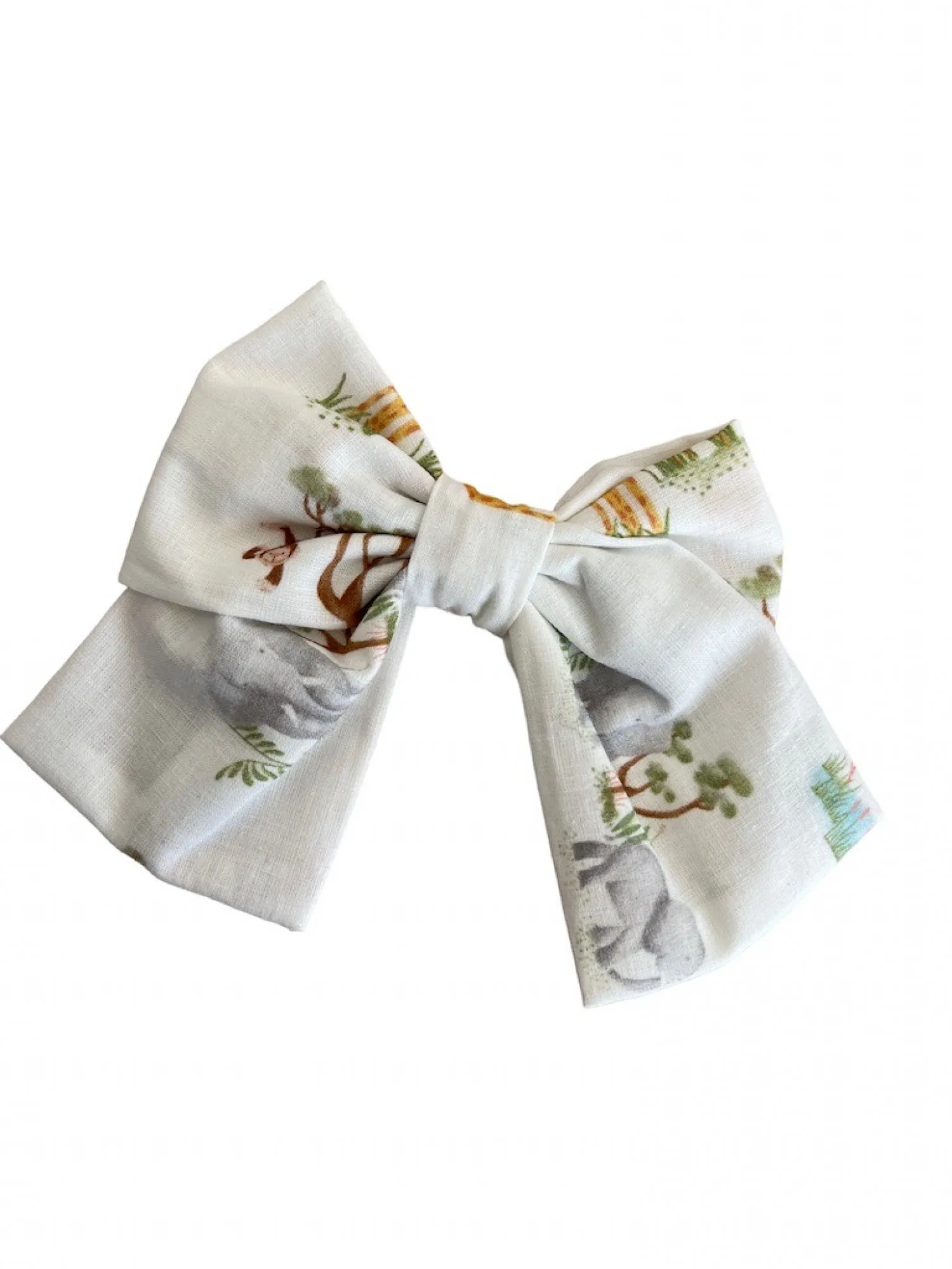 Large bow with clip safari collection from Mon Petit Bonbon