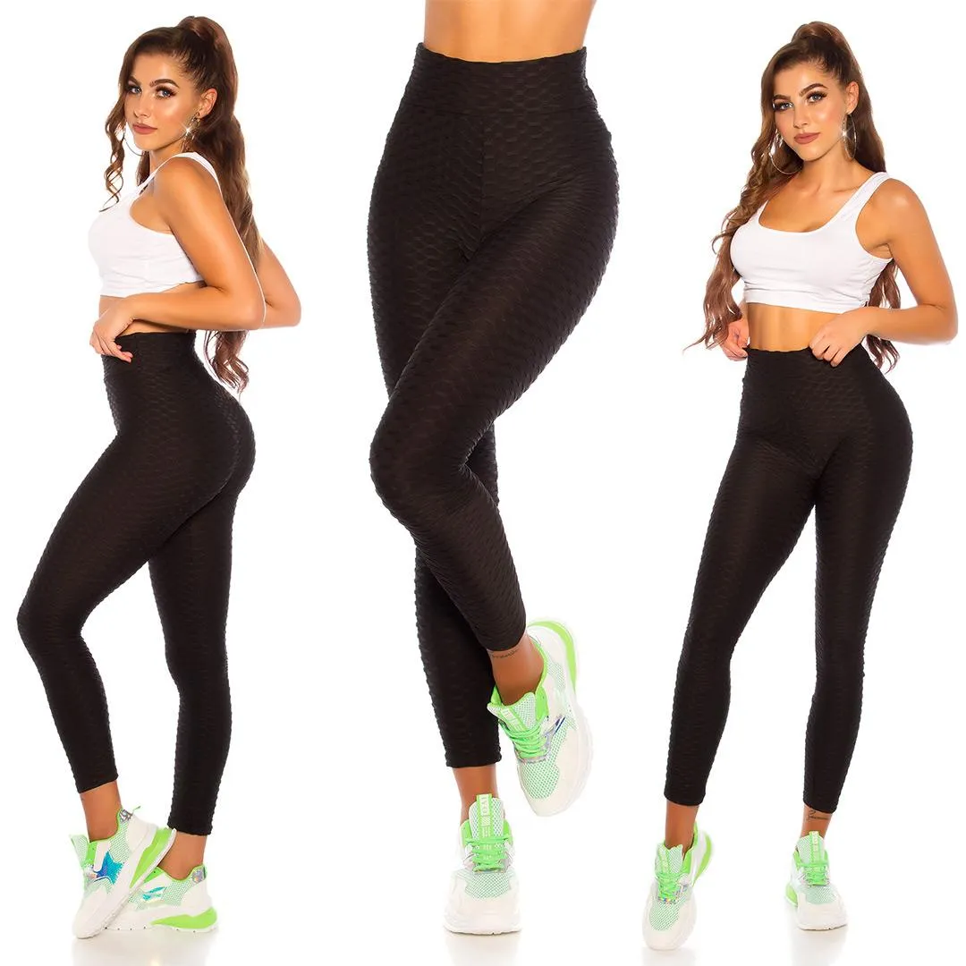 Leggings negro texturizados