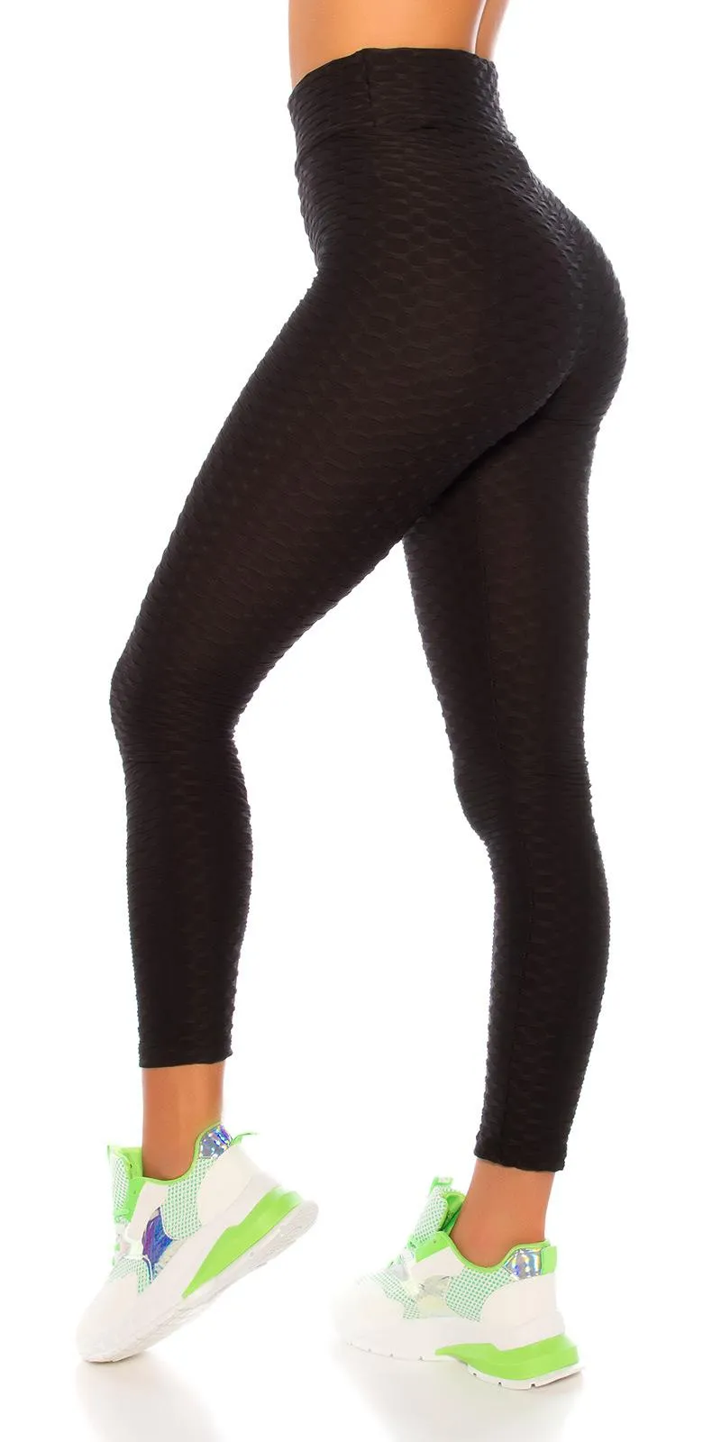 Leggings negro texturizados