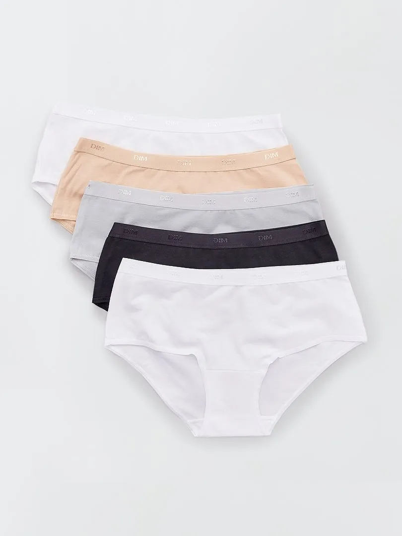 LES POCKETS DE 'DIM'  PACK DE 5 BóXERS  BEIGE