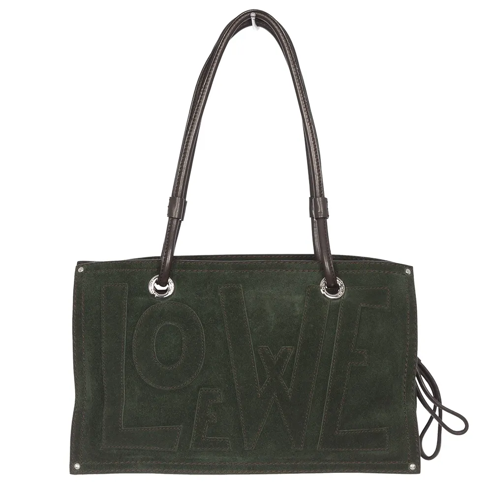 Loewe Bolso Letras Ante Verde