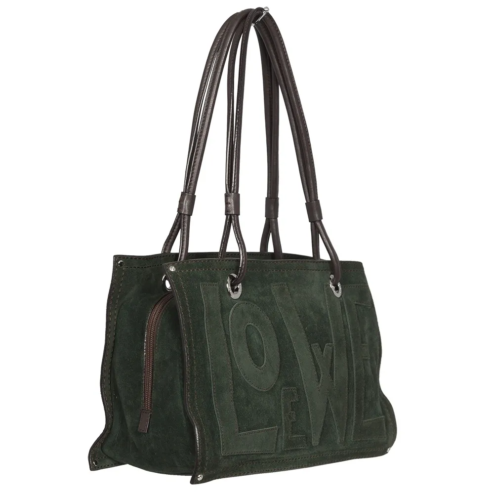 Loewe Bolso Letras Ante Verde