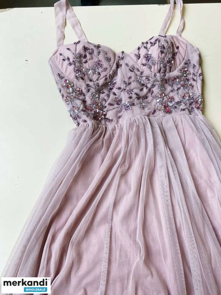 Mezcla de stock restante de vestidos de noche de marca