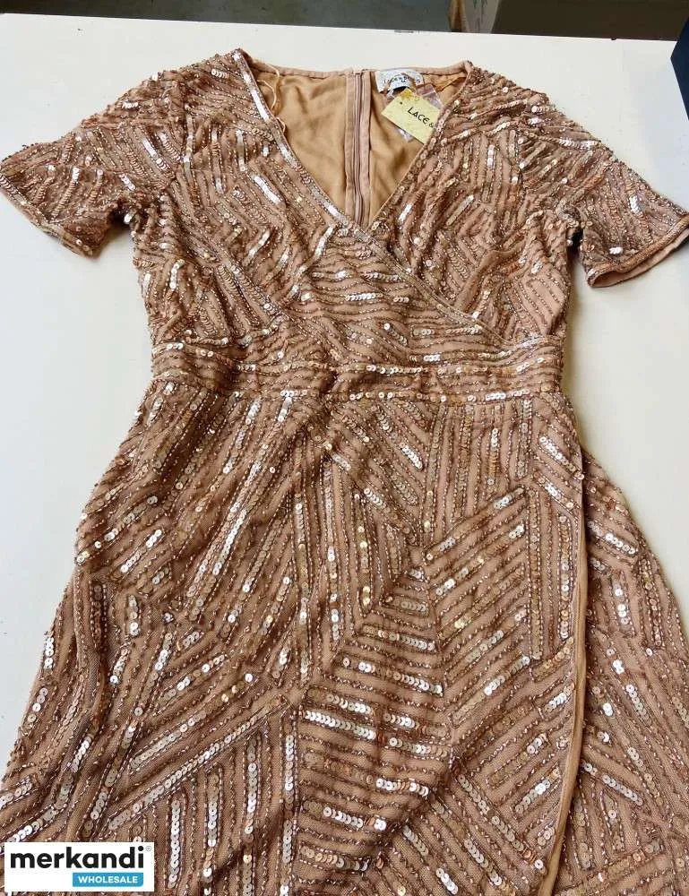 Mezcla de stock restante de vestidos de noche de marca